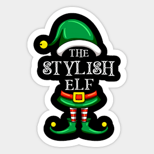 The Stylish Elf Matching Family Christmas Pajama Sticker
